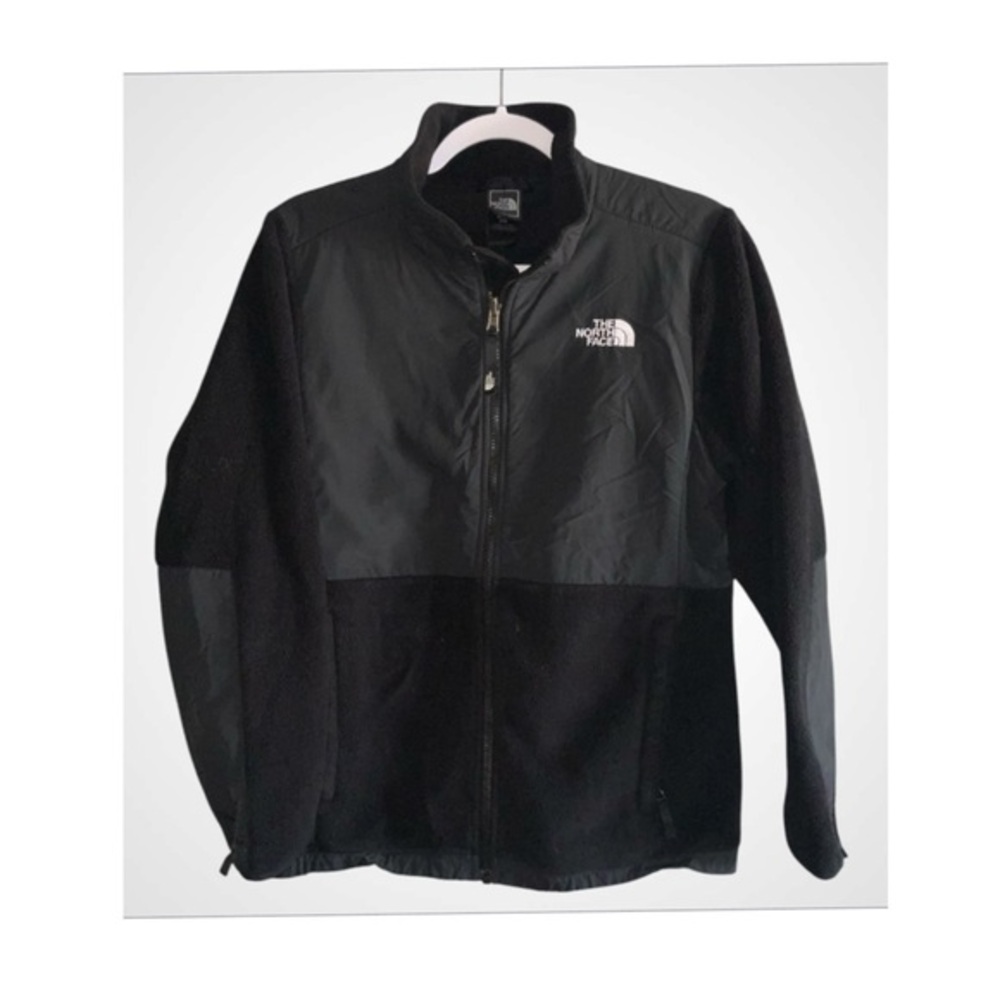 The North Face Polartec Girls Black Fleece Zip Up Jacket Zip Pockets XL